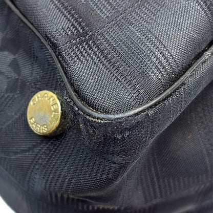 Chanel New Travel Line Tote MM Black Leather