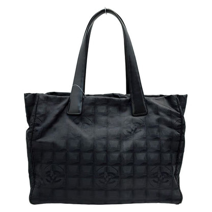 Chanel New Travel Line Tote MM Black Leather