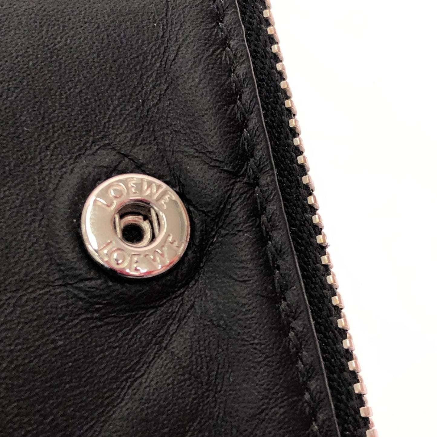 Loewe Men's Bifold Wallet Slim Compact Wallet with Box C660w73x01 Black