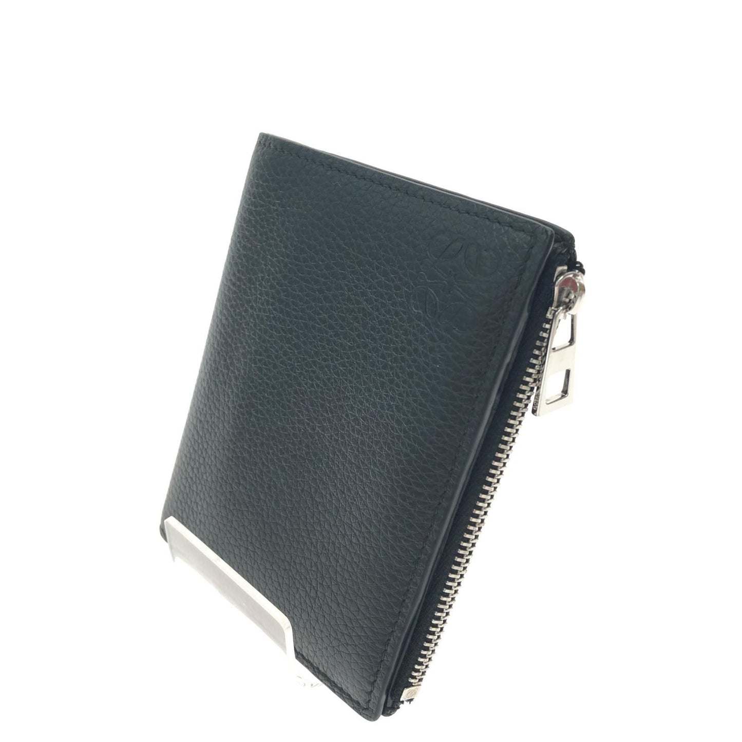 Loewe Men's Bifold Wallet Slim Compact Wallet with Box C660w73x01 Black