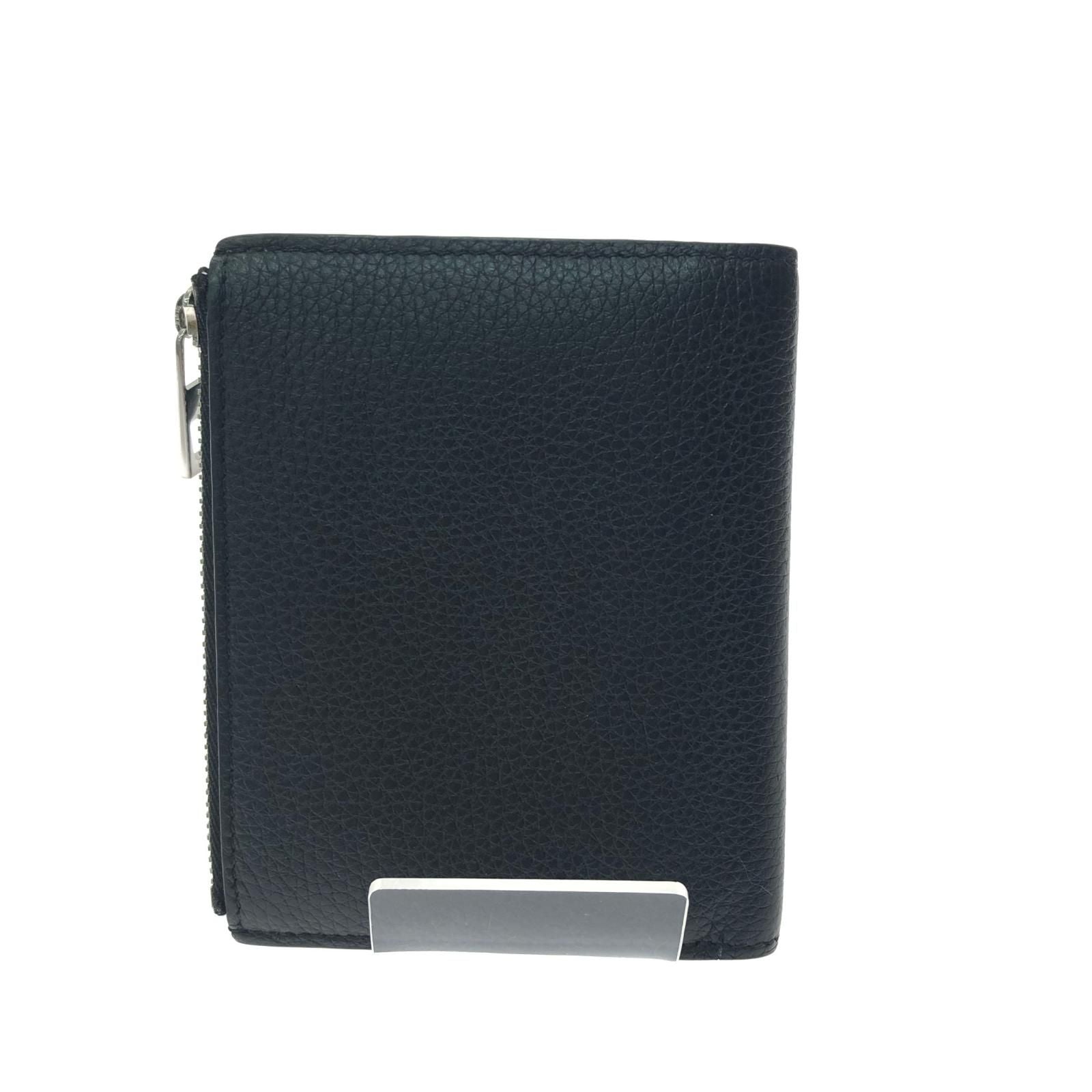 Loewe Men's Bifold Wallet Slim Compact Wallet with Box C660w73x01 Black
