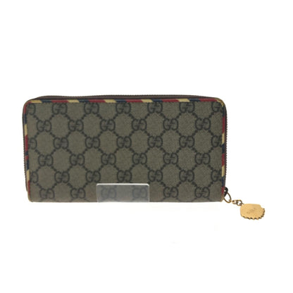 Gucci Women's Long Wallet Round Zipper GG Supreme Courier Round Zippy Taiga