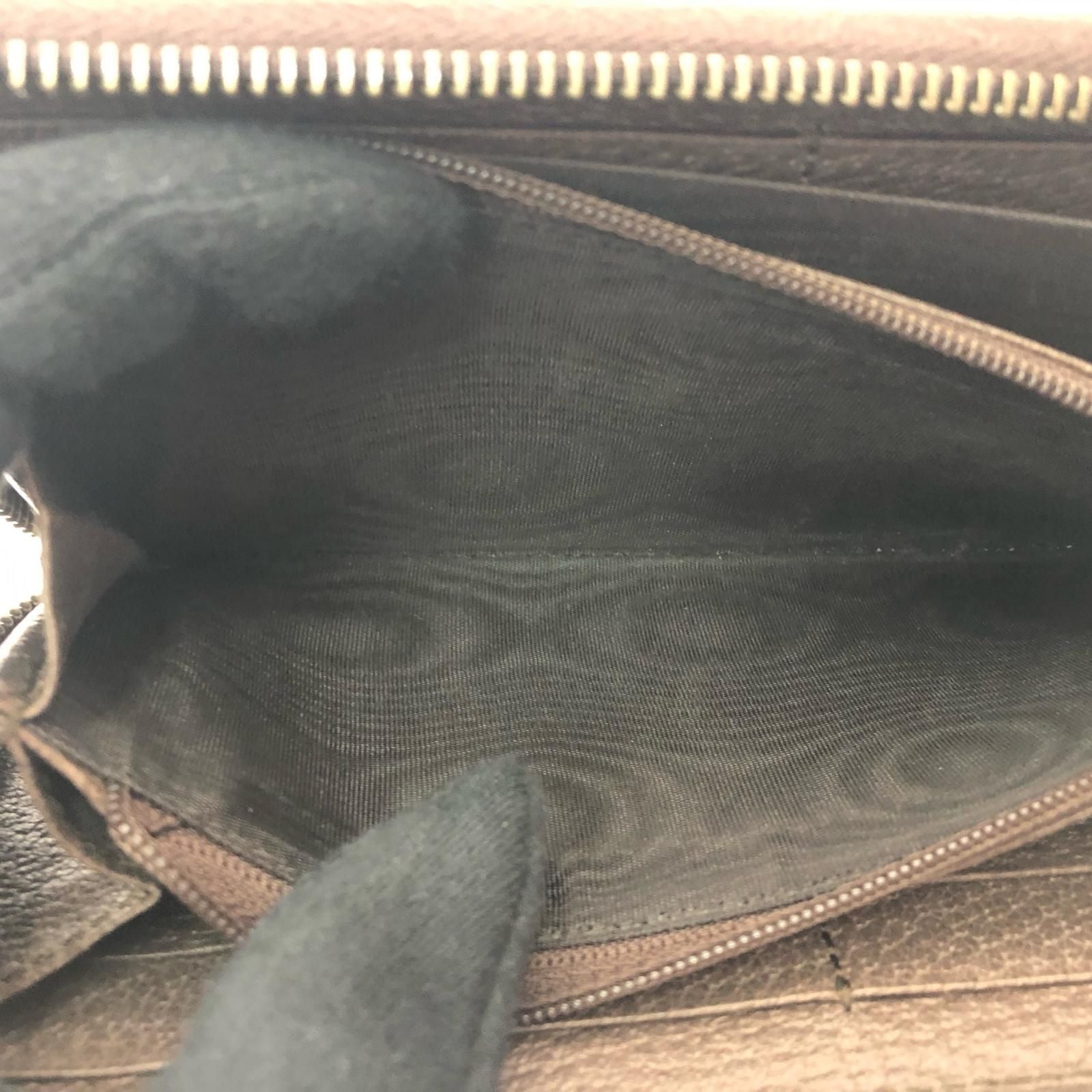 Gucci Women's Long Wallet Round Zipper GG Supreme Courier Round Zippy Taiga