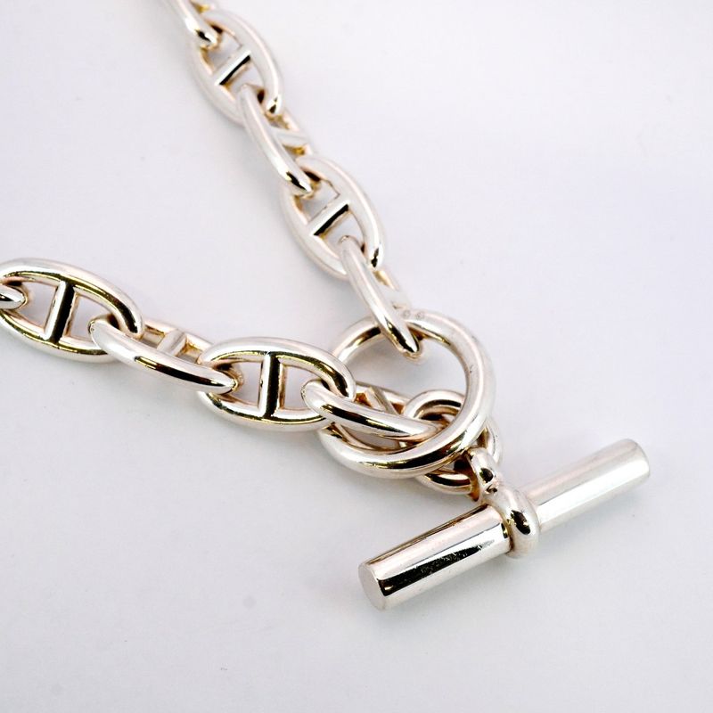 Hermes Necklace Chaine D'ancre GM 29 Frames Silver 925 Men Women Unisex