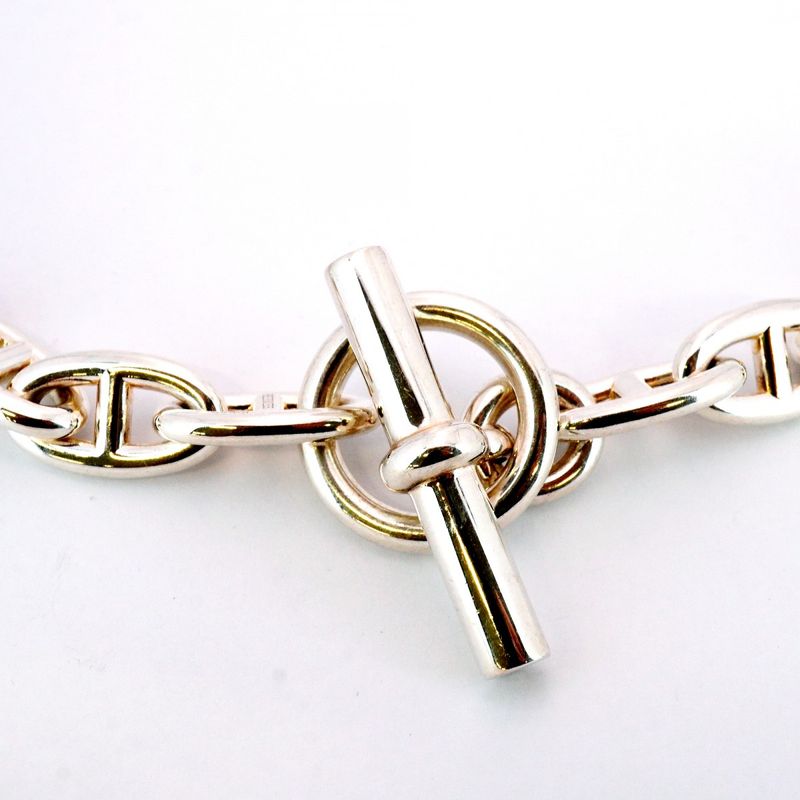 Hermes Necklace Chaine D'ancre GM 29 Frames Silver 925 Men Women Unisex