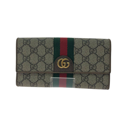 Gucci Women's Long Wallet GG Supreme Sherry Line Disney Collaboration Three