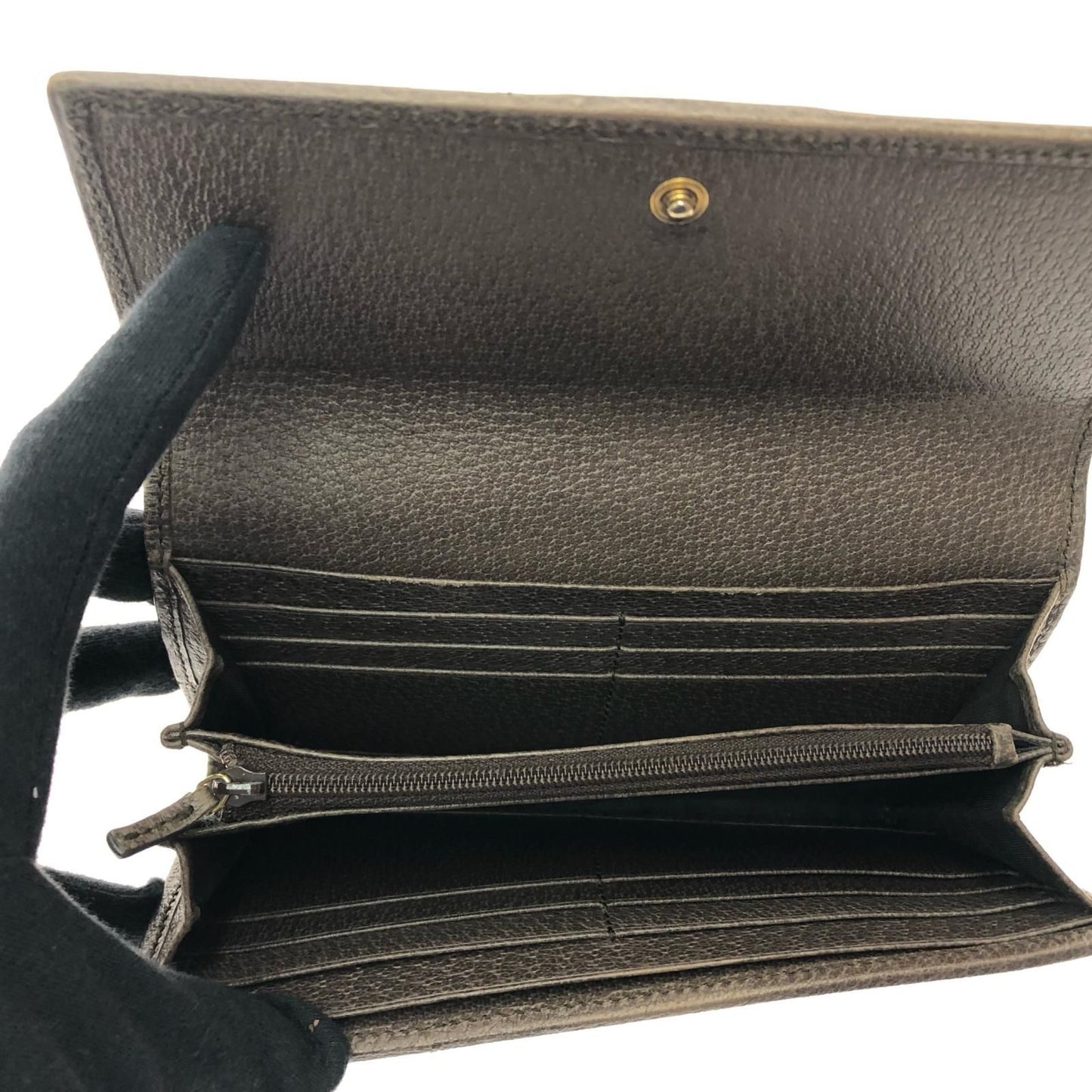 Gucci Women's Long Wallet GG Supreme Sherry Line Disney Collaboration Three