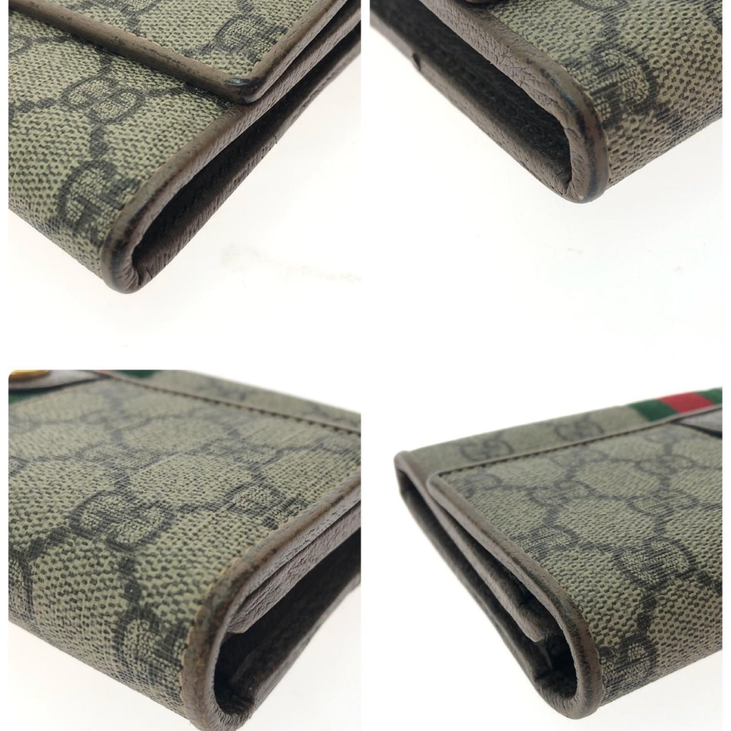 Gucci Women's Long Wallet GG Supreme Sherry Line Disney Collaboration Three