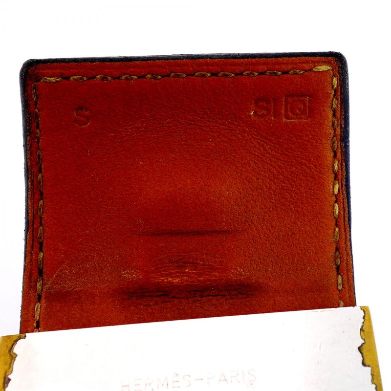 Hermes Bangle Collierd Chien Metal Leather Silver Blac Cles Deuce