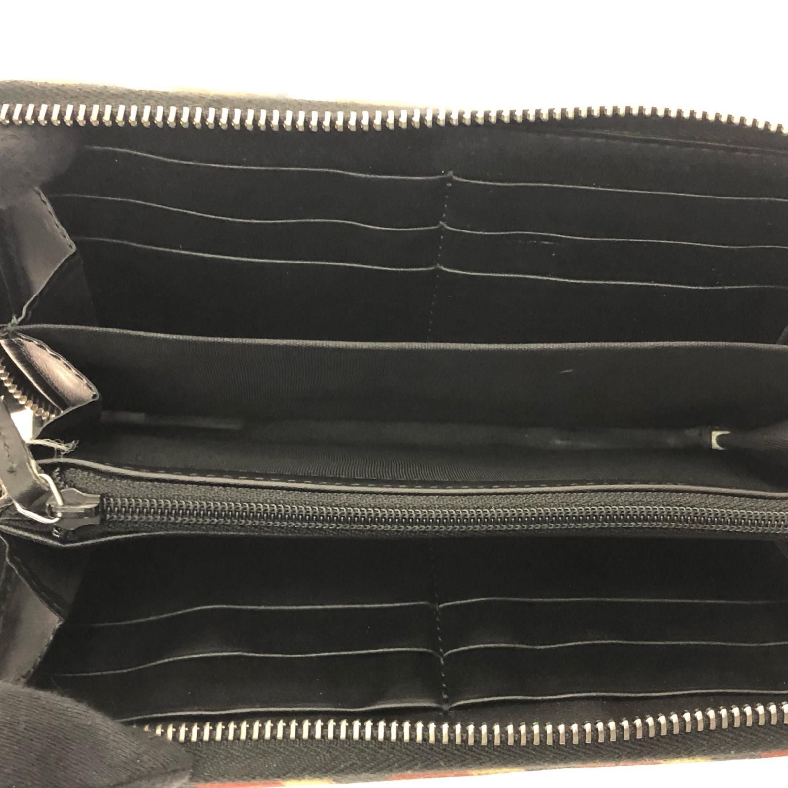 Gucci Women's Long Wallet GG Supreme Night Courier Round Zipper Zip Around