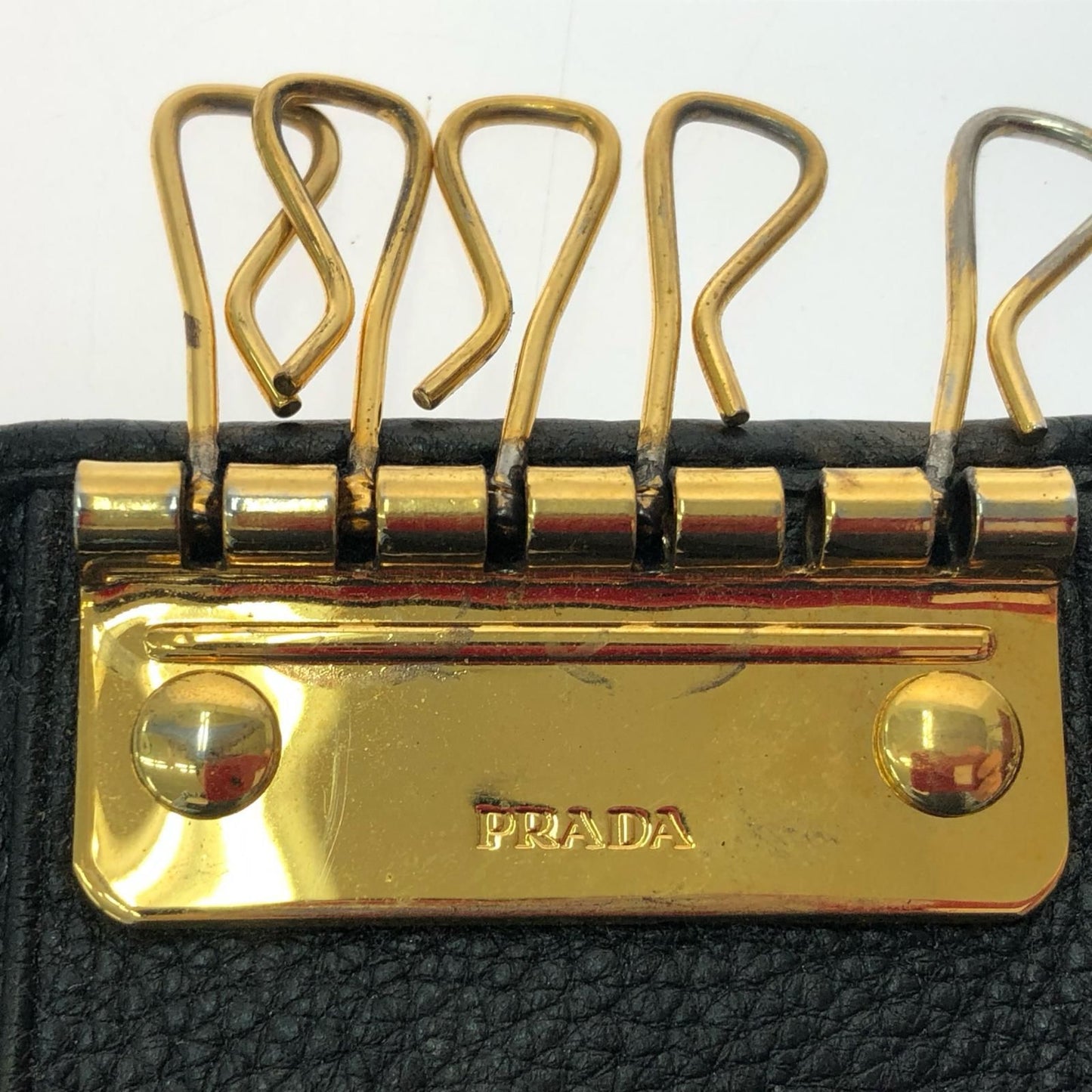 Prada Unisex 6 Key Case 1 Place Miss Ing Leather Black