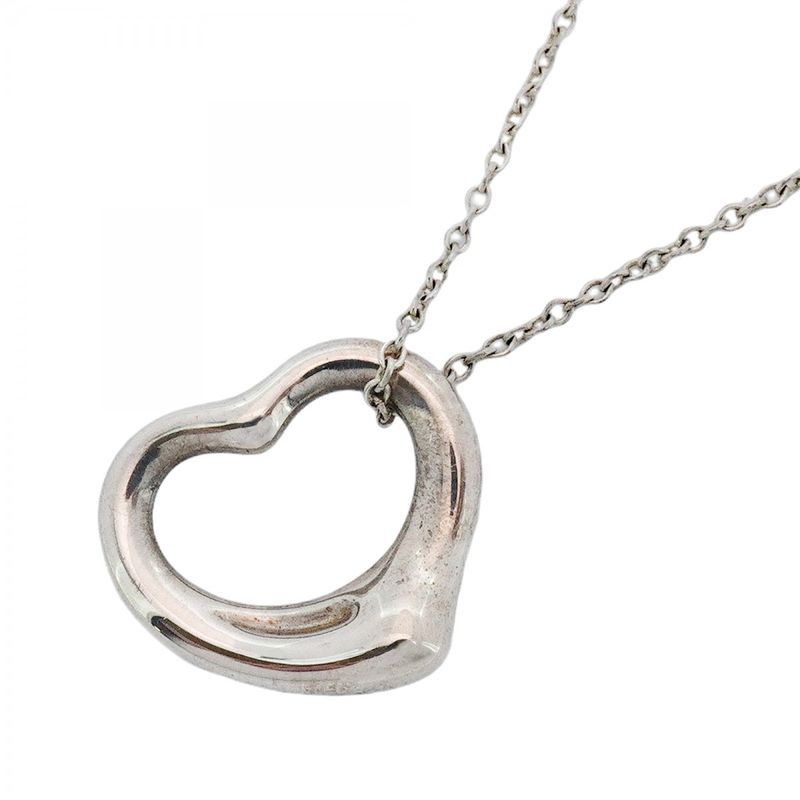 Tiffany & Co Necklace Open Heart Silver 925 Ladies