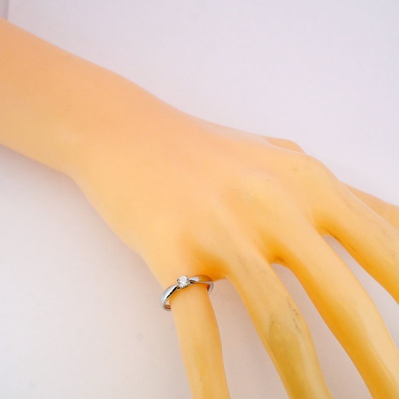 Tiffany & Co Ring Harmony 1PD Pt950 Platinum Diamond 019ct 75 Ladies