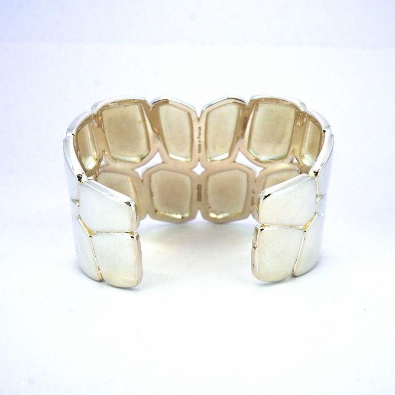 Hermes Bangle Niloticus Eclat/st Silver 925 Men Women Unisex