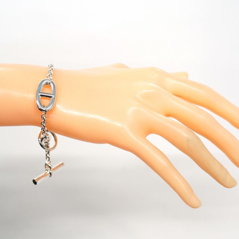 Hermes Bracelet Chaine D'ancre Farandole/lg 925 Silver Men Women Unisex