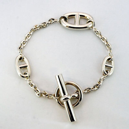 Hermes Bracelet Chaine D'ancre Farandole/lg 925 Silver Men Women Unisex