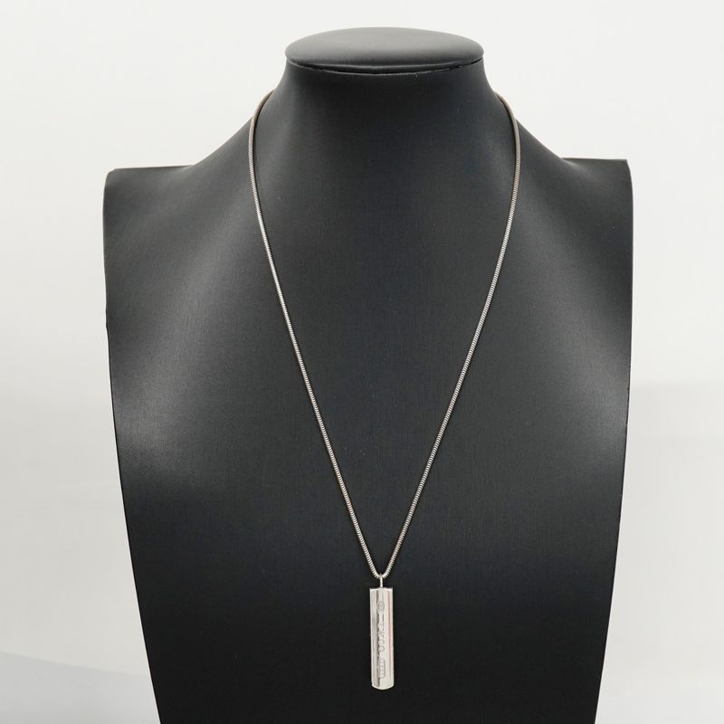 Tiffany & Co Necklace Narrow Bar 925 Silver Ladies