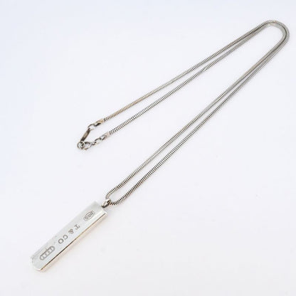 Tiffany & Co Necklace Narrow Bar 925 Silver Ladies