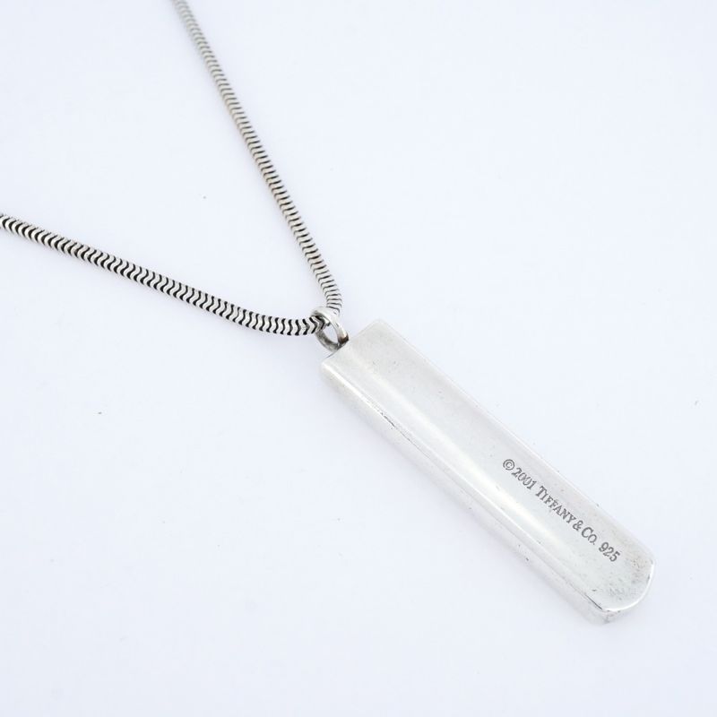 Tiffany & Co Necklace Narrow Bar 925 Silver Ladies