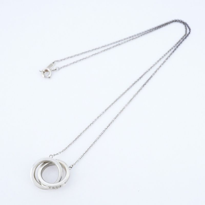 Tiffany & Co Necklace Interlocking Silver 925 Women