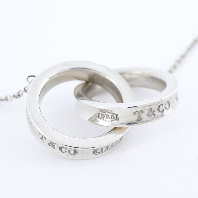 Tiffany & Co Necklace Interlocking Silver 925 Women