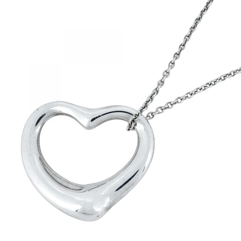 Tiffany & Co Necklace Open Heart Silver 925 Ladies