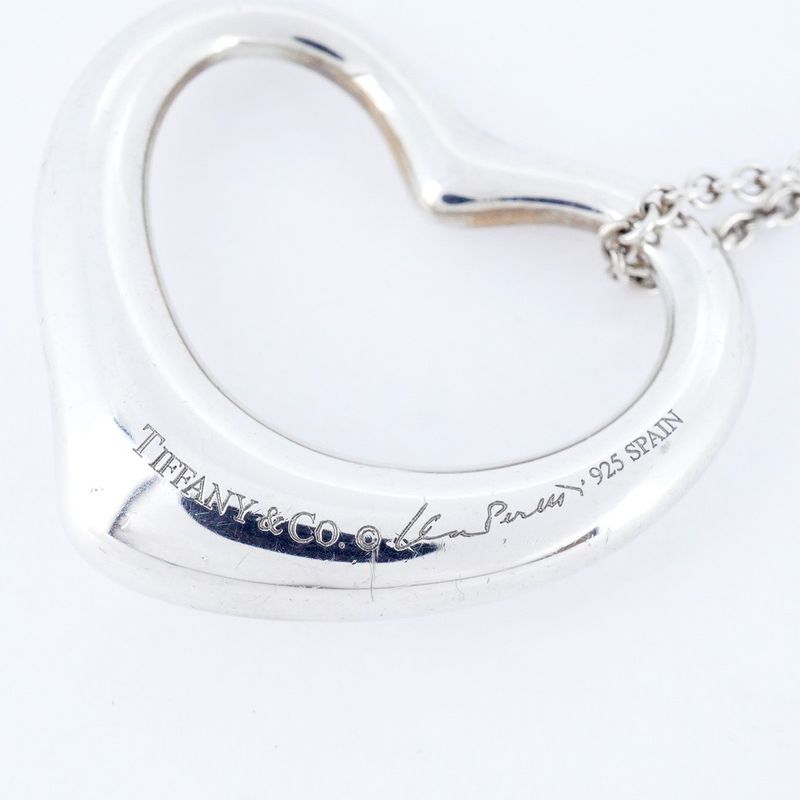Tiffany & Co Necklace Open Heart Silver 925 Ladies