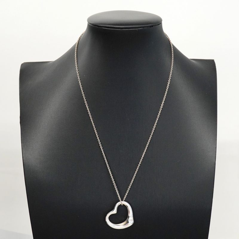 Tiffany & Co Necklace Open Heart Silver 925 Ladies