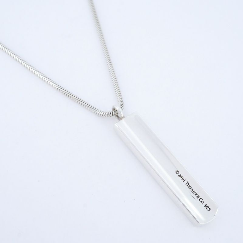 Tiffany & Co Necklace Narrow Bar 925 Silver Ladies
