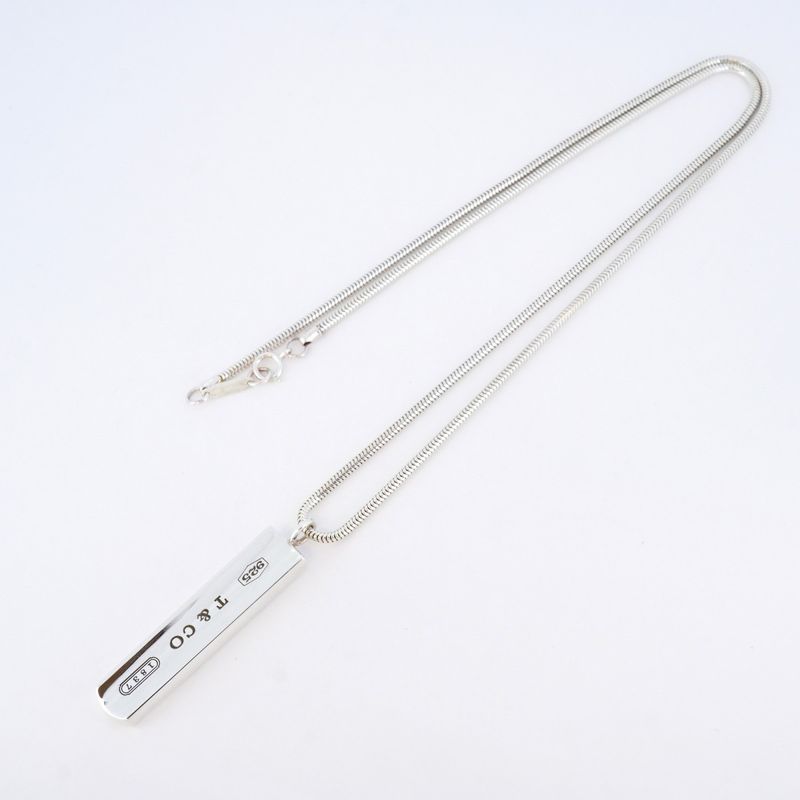 Tiffany & Co Necklace Narrow Bar 925 Silver Ladies