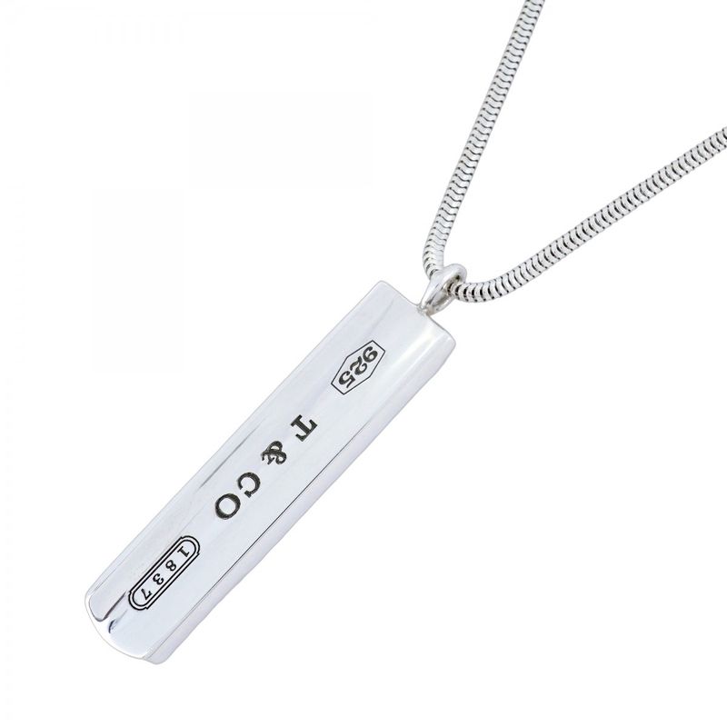Tiffany & Co Necklace Narrow Bar 925 Silver Ladies