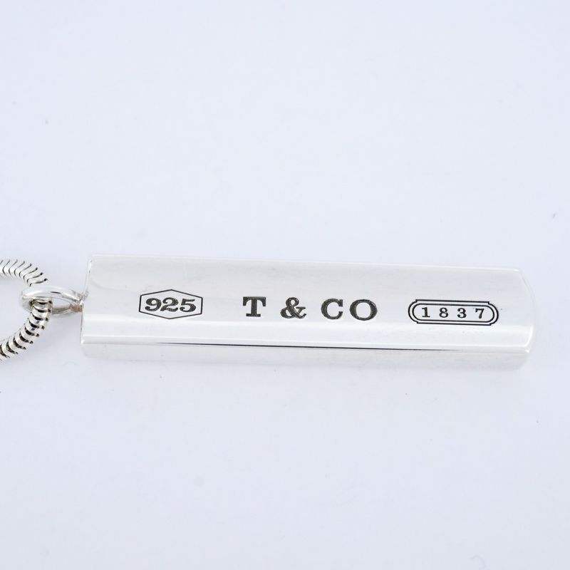 Tiffany & Co Necklace Narrow Bar 925 Silver Ladies