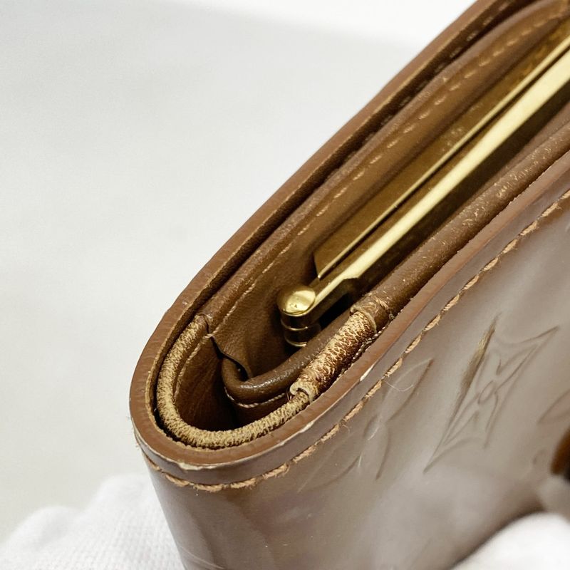 Louis Vuitton Wallet Vernis Porte Monnaie Viennois M91209 Bronze Ladies