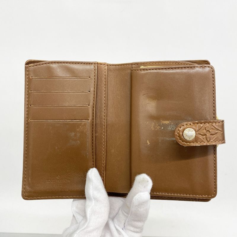 Louis Vuitton Wallet Vernis Porte Monnaie Viennois M91209 Bronze Ladies