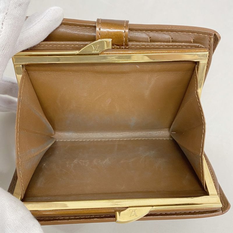 Louis Vuitton Wallet Vernis Porte Monnaie Viennois M91209 Bronze Ladies