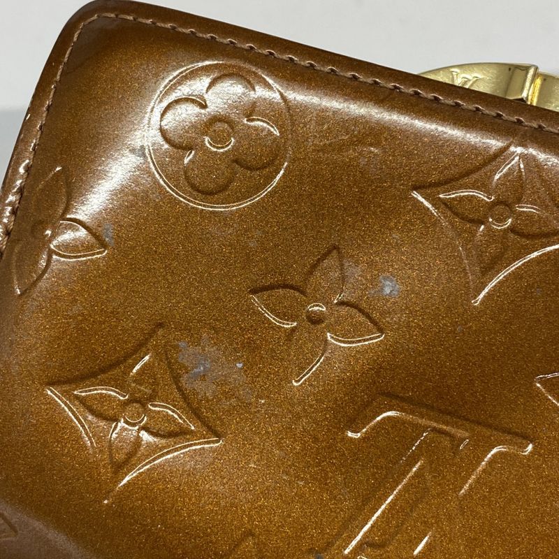 Louis Vuitton Wallet Vernis Porte Monnaie Viennois M91209 Bronze Ladies