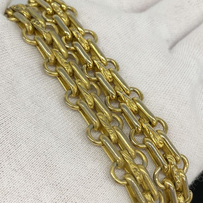 Chanel Shoulder Bag Matelasse Cotton Black Gold Hardware Women