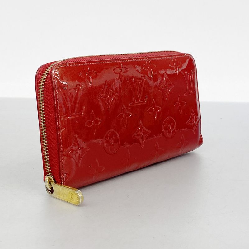 Louis Vuitton Vernis Zippy Wallet M91732 Rouge Grenadine Ladies