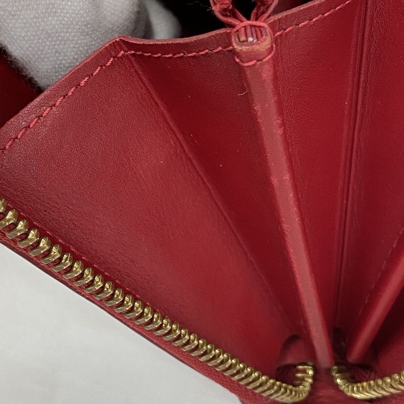 Louis Vuitton Vernis Zippy Wallet M91732 Rouge Grenadine Ladies