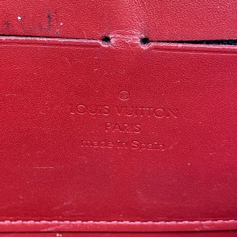 Louis Vuitton Vernis Zippy Wallet M91732 Rouge Grenadine Ladies