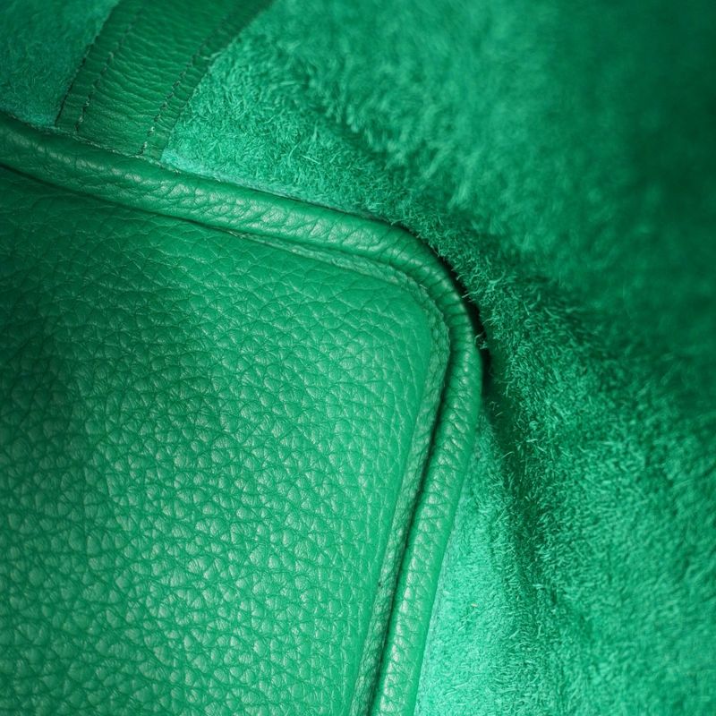 Hermes Handbag Picotin Lock PM Taurillon Cles Mans Vert Jade Silver Hardware Z