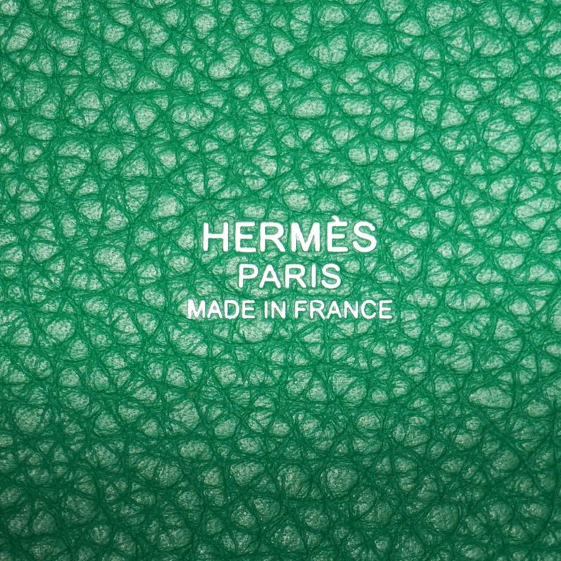 Hermes Handbag Picotin Lock PM Taurillon Cles Mans Vert Jade Silver Hardware Z