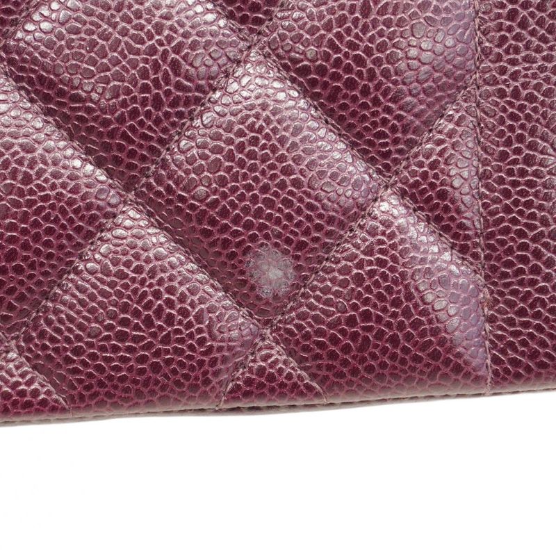 Chanel Shoulder Bag Diana Caviar Skin Bordeaux Gold Hardware Women