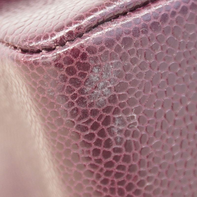 Chanel Shoulder Bag Diana Caviar Skin Bordeaux Gold Hardware Women