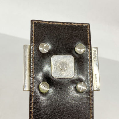 Fendi Shoulder Bag Zucca Canvas Beige Brown Silver Hardware Women