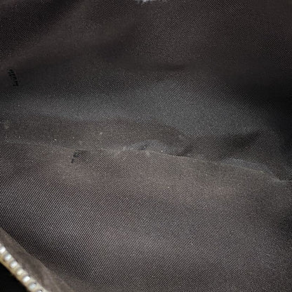 Fendi Shoulder Bag Zucca Canvas Beige Brown Silver Hardware Women