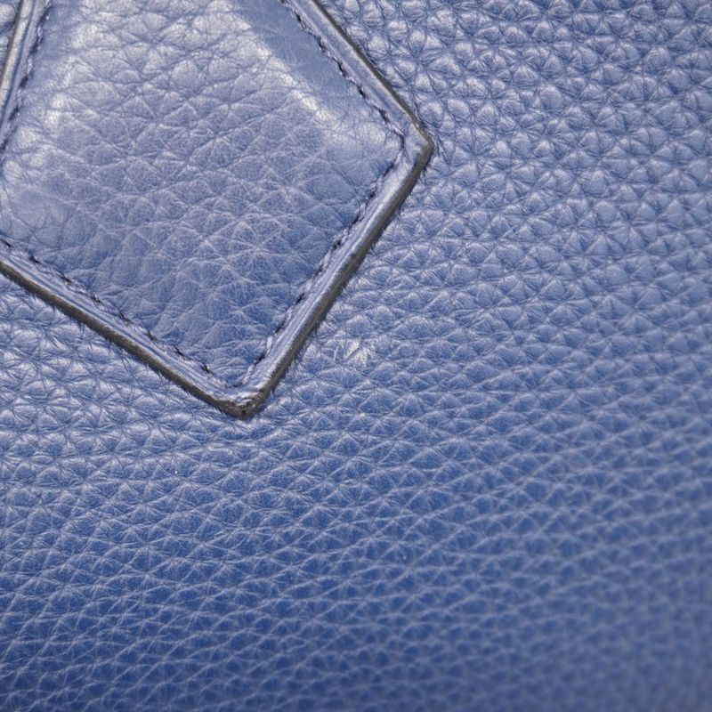 Hermes Tote Bag Victoria 40 Taurillon Cles Mance Blue Navy Silver Hardware □R