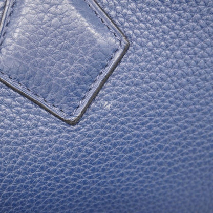 Hermes Tote Bag Victoria 40 Taurillon Cles Mance Blue Navy Silver Hardware □R