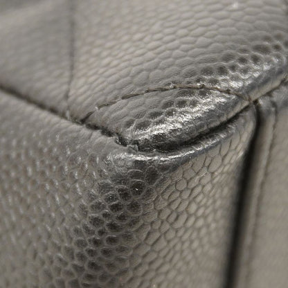 Chanel Tote Bag Matelasse Chain Caviar Skin Black Gold Hardware Women