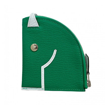 Hermes Coin Case Paddock Chevre Misol Mint/blue Plume Silver Hardware Stamped Z